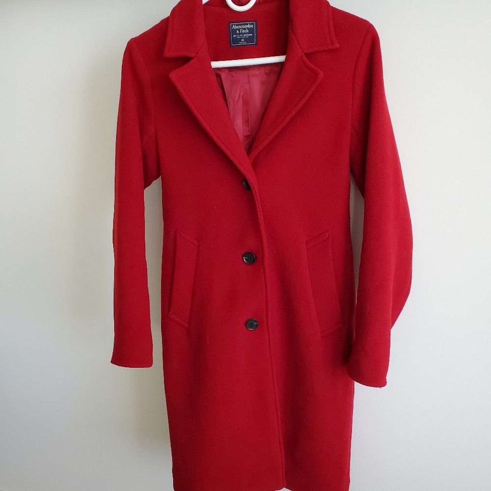 Abercrombie & Fitch Wool Blend Dad Coat